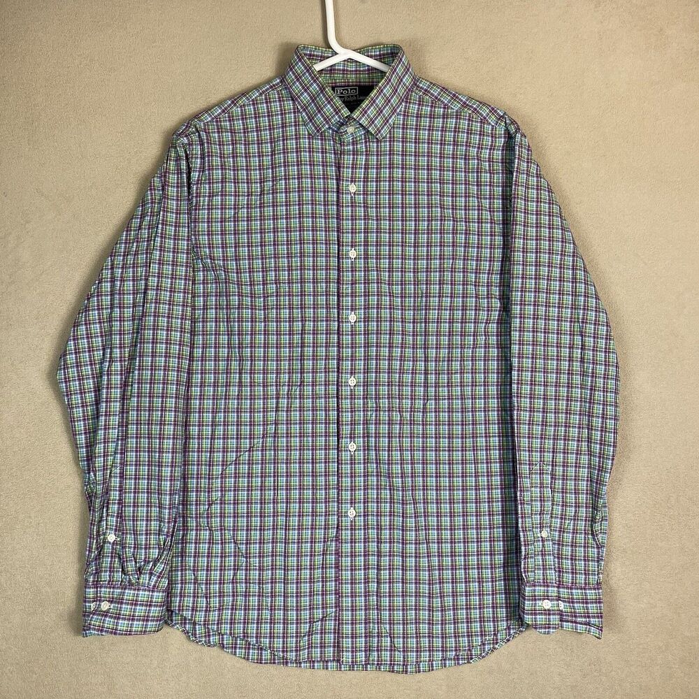 Ralph Lauren Shirt Mens Extra Large Multicolor Regent‎ Plaid Button Casual Adult